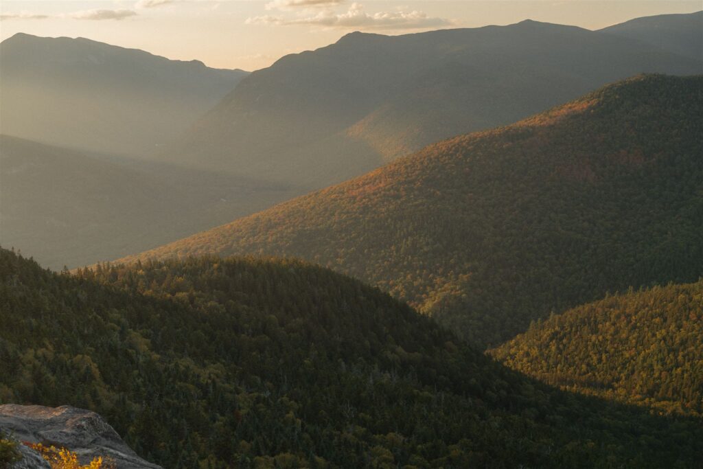 Mountain landscape in the White Mountains of New Hampshire